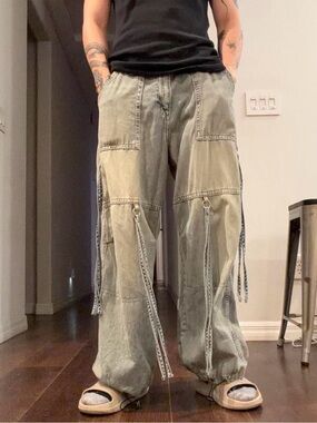 ASOS Baggy Jeans with Strap Details